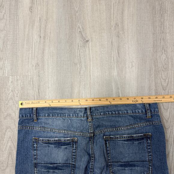 Vintage Emergency Exit Bootcut Jeans Men's 40x32 Blue Faded Western y2k Skater - Picture 7 of 10